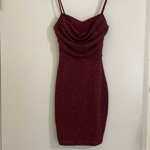 Red Sparkly Mini Dress